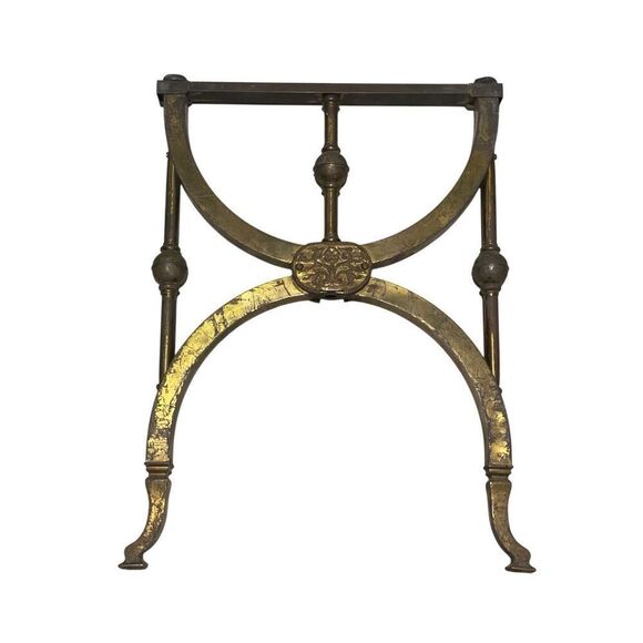 Antique Victorian Metal Bench Sides Legs Parts